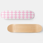 Harlequin Rosa und Weiß Skateboard (Horizontal)