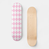 Harlequin Rosa und Weiß Skateboard (Vorderseite)