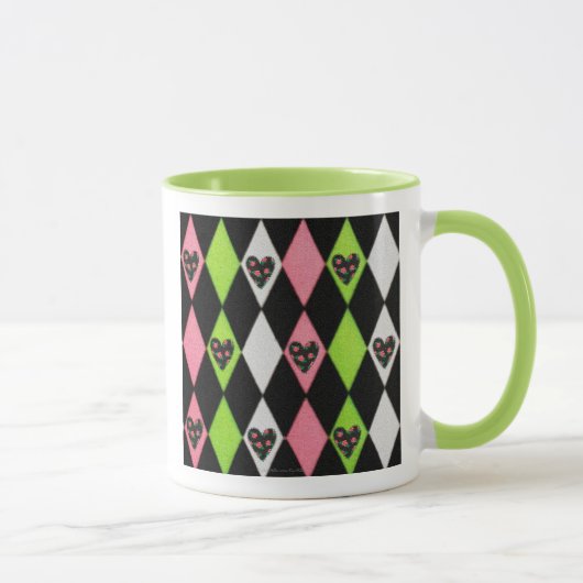 Harlequin-Rose Harlequin-Druck Tasse (Rechts)