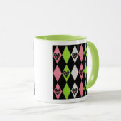 Harlequin-Rose Harlequin-Druck Tasse (VorderseiteRechts)