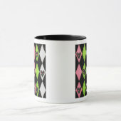 Harlequin-Rose Harlequin-Druck Tasse (Zentrum)
