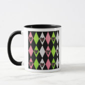 Harlequin-Rose Harlequin-Druck Tasse (Links)
