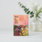 HARLEQUIN, rot-gelb-grüne Glitzern Visitenkarte (Stehend Vorderseite)