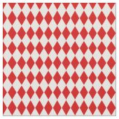 Harlequin-Rotweiße Stoff (Nahaufnahme)