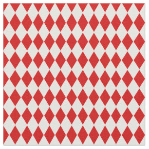 Harlequin-Rotweiße Stoff