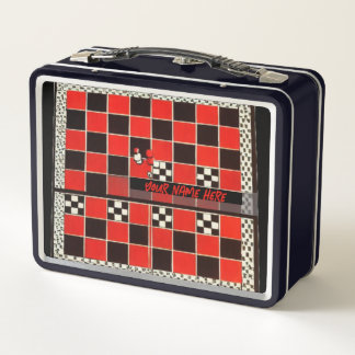 Harlequin Schach Board Personalisiert Metall Brotdose
