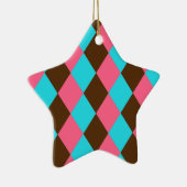 Harlequin, Schokolade Pastel Star Ornament (Rechts)