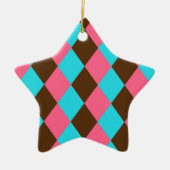 Harlequin, Schokolade Pastel Star Ornament (Vorne)