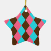 Harlequin, Schokolade Pastel Star Ornament (Hinten)