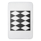 Harlequin, schwarz und weiß badematte (Vorderseite Vertikal)