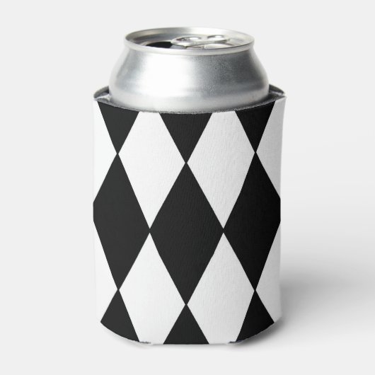 Harlequin schwarz-weiß dosenkühler (Kanne Vorderseite)