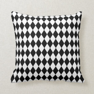 Harlequin Schwarz-Weiß Kissen