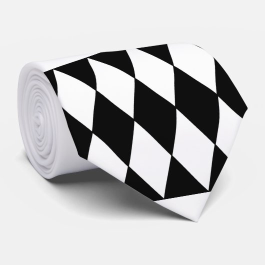 Harlequin schwarz-weiß krawatte (Gerollt)