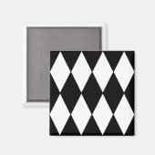 Harlequin schwarz-weiß magnet (Vorderseite/Rückseite)