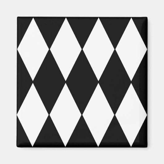 Harlequin schwarz-weiß magnet (Vorne)