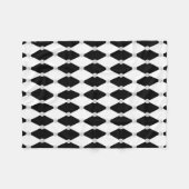 Harlequin Schwarz-weiß Rhombus Diamond Shape Fleecedecke (Vorderseite (Horizontal))