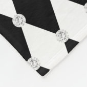Harlequin Schwarz-weiß Rhombus Diamond Shape Fleecedecke (Ecke)