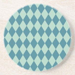 Harlequin Seefauna und Aquamarin Sandstein Untersetzer