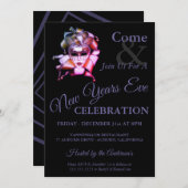 Harlequin Silvester Einladung (Vorne/Hinten)