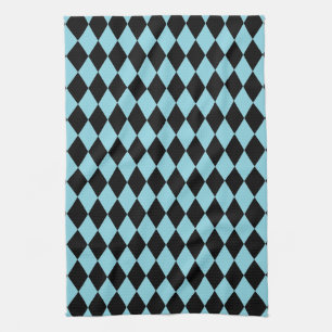 Harlequin Sky und Black Handtuch