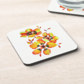 Harlequin Sparaxtricolor Blume Getränkeuntersetzer (Linke Seite)