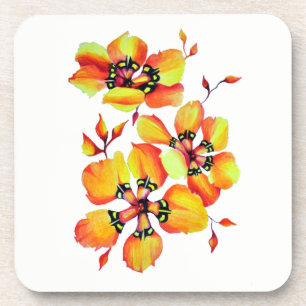 Harlequin Sparaxtricolor Blume Getränkeuntersetzer