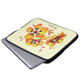 Harlequin Sparaxtricolor Blume Laptopschutzhülle (Vorne Knopf)