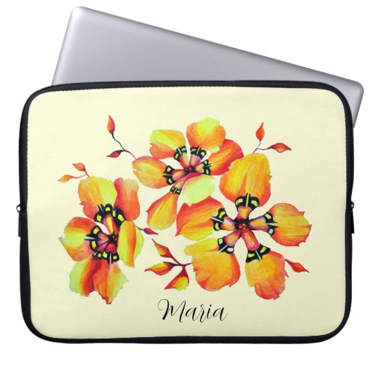 Harlequin Sparaxtricolor Blume Laptopschutzhülle (Vorderseite)