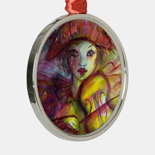 HARLEQUIN SPIELEN VIOLIN Venezianische Masquerade Ornament Aus Metall (Rechts)