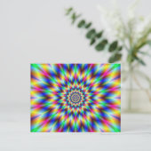 Harlequin Star Postkarte (Stehend Vorderseite)