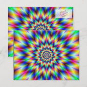 Harlequin Star Postkarte (Vorne/Hinten)