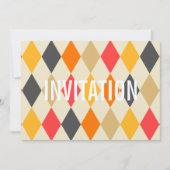 Harlequin-Stil| Party Einladung (Vorderseite)