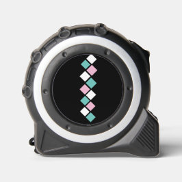 Harlequin Tape Measure (Schwarz, Aqua und Rosa) Maßband