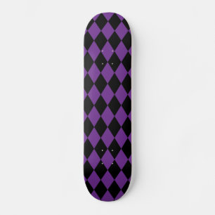 Harlequin Trauben und Schwarz Skateboard