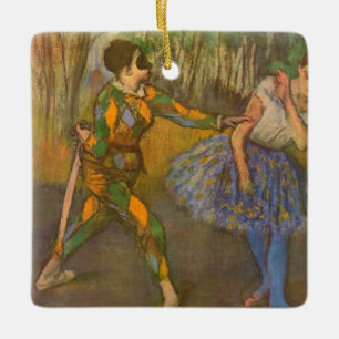 Harlequin und Columbine von Edgar Degas Vintag Art Keramikornament