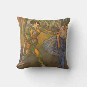 Harlequin und Columbine von Edgar Degas Vintag Art Kissen