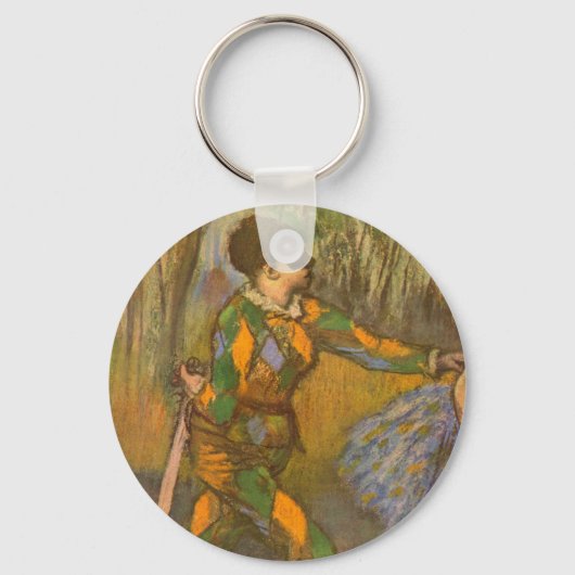 Harlequin und Columbine von Edgar Degas Vintag Art Schlüsselanhänger (Vorderseite)
