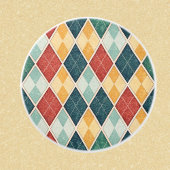 Harlequin Vintag Gold Red Green Raute Muster Keramikknauf