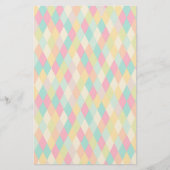 Harlequin-Vintages Muster Briefpapier (Vorderseite)