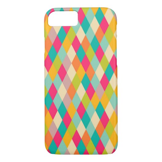 Harlequin-Vintages Muster Case-Mate iPhone Hülle (Rückseite)