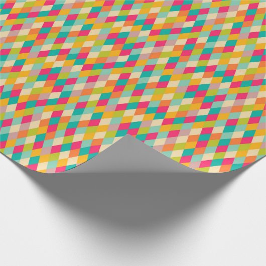 Harlequin-Vintages Muster Geschenkpapier (Ecke)