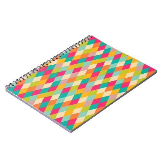 Harlequin-Vintages Muster Notizblock (Linke Seite)