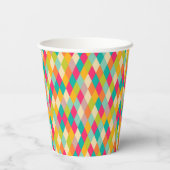 Harlequin-Vintages Muster Pappbecher (Rückseite)