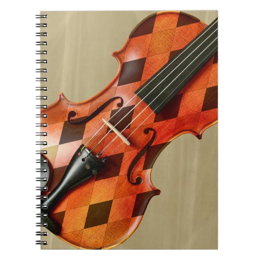 Harlequin Violin Notizblock (Vorderseite)