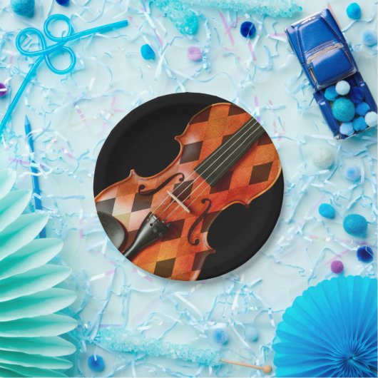 Harlequin Violin Pappteller (Party)