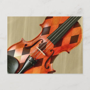 Harlequin Violin Postkarte
