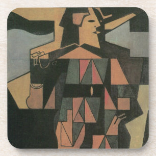 Harlequin von Juan Gris, Vintage Cubism Kunst Untersetzer