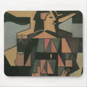 Harlequin von Juan Gris, Vintage Cubismus Kunst Mousepad