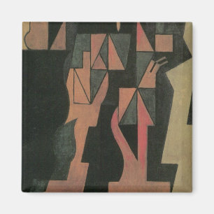 Harlequin von Juan Gris, Vintage kubistische Kunst Magnet