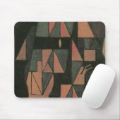 Harlequin von Juan Gris, Vintage kubistische Kunst Mousepad (Mit Mouse)